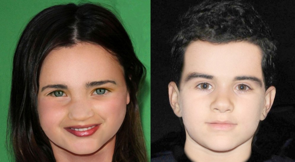 Mākslīgi modelētas sejas: kā izskatīsies slavenību bērni