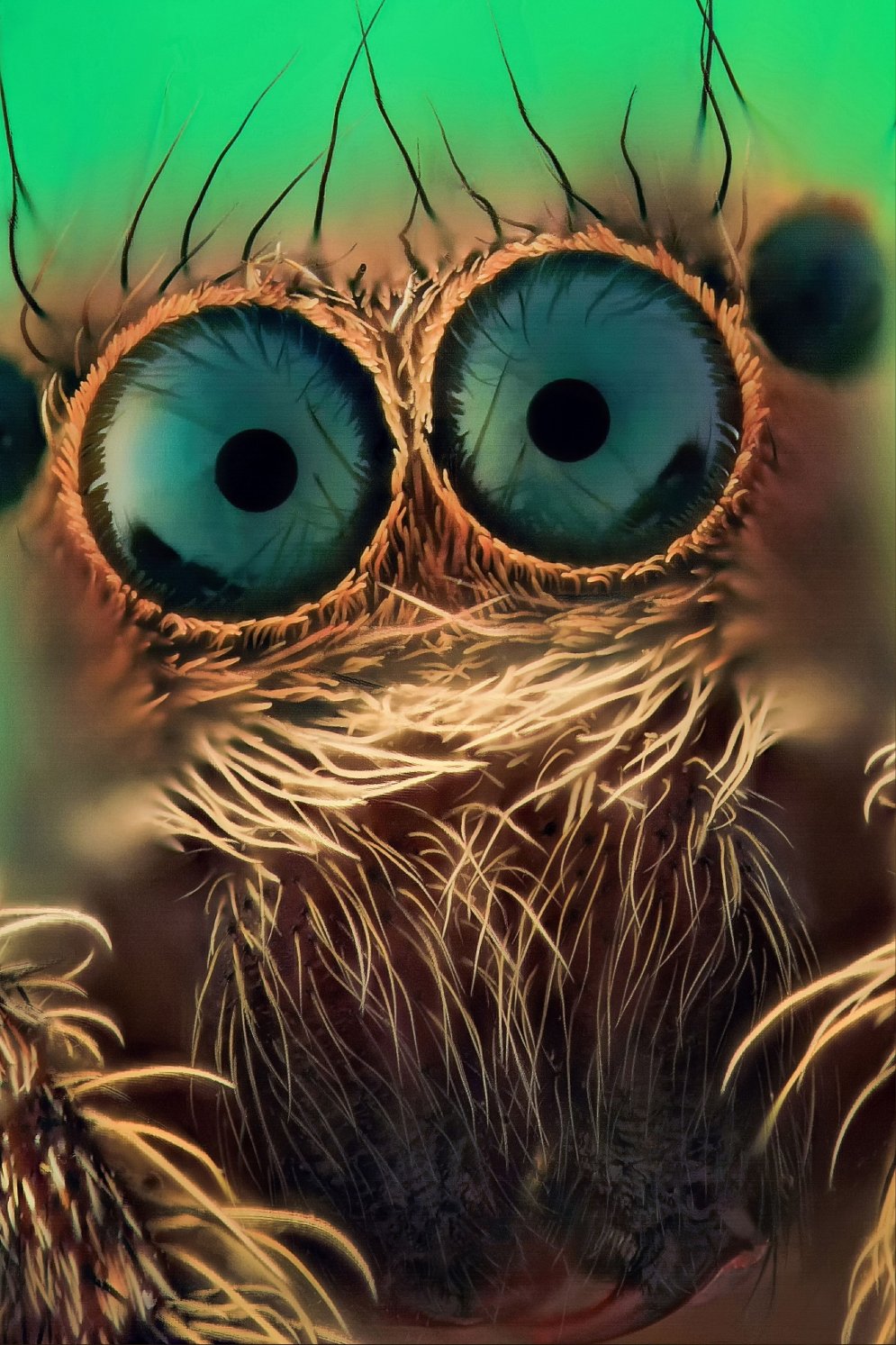 Страшные или милые? 12 макрофото пауков-скакунов с четырьмя парами… глаз