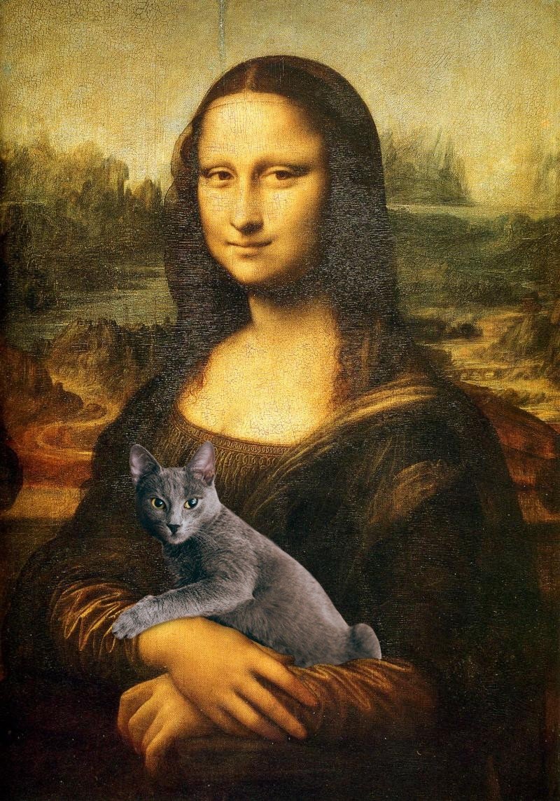 Vecais, labais triks: slavenās gleznās piezīmēts kaķis