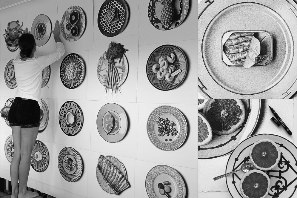 23 гипер-реалистичных рисунка еды (и модных тарелок!)