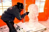 Jelgavas ledus skulptūru festivālā top pirmie darbi