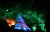 Gaujas nacionālā parka 40. jubileja nosvinēta ar gaismas un smilšu performanci
