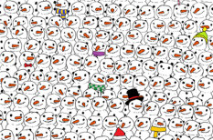 Internetu satricina optiskā ilūzija ar sniegavīriem un pandu