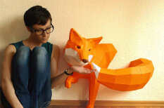 Оранжевая лисонька и другие бумажные скульптуры, которые можно сделать своими руками