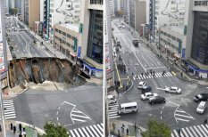 Как они это делают? В Японии за пару дней "убрали" гигантский провал посреди улицы