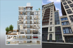 В центре Нью-Йорка построят абсурдно узкий и роскошный семиэтажный таунхауз