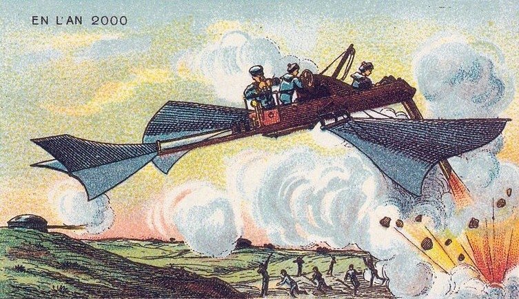 Роботы, летающие такси, скачки на рыбах: как люди 100 лет назад представляли XXI век