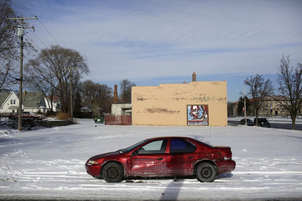 Pamestās automašīnas bankrotējušās Detroitas ielās