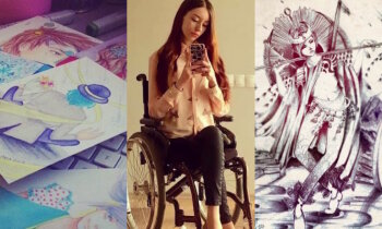Redzēt viņas darbus, ne ratiņkrēslu. Jaunā māksliniece un blogere Arta