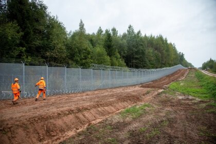 Uz Baltkrievijas robežas pabeigti 75% žoga, Krievijas – termiņš neskaidrs