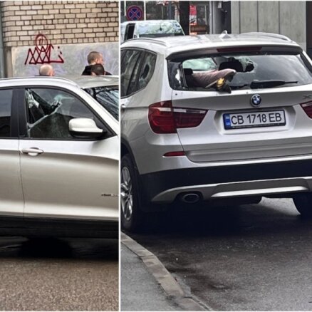 Policija Rīgā izmeklē uzbrukumu kādam auto ar Ukrainas numuriem