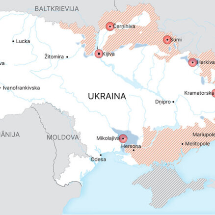 Karte: Kā pret Krieviju aizstāvas Ukraina? (29. marta aktuālā informācija)