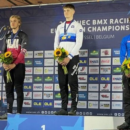 Latvijas junioriem medaļas Eiropas BMX čempionātā; Pētersonei ceturtā vieta elitē