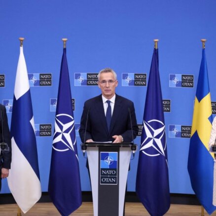 NATO sākusi ratifikācijas procesu Somijas un Zviedrijas uzņemšanai