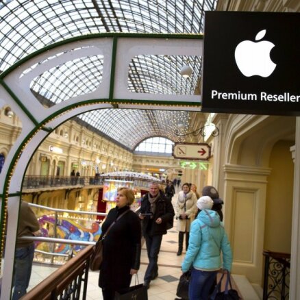 'Apple' Krievijā pārtrauc savu produktu tiešsaistes tirdzniecību