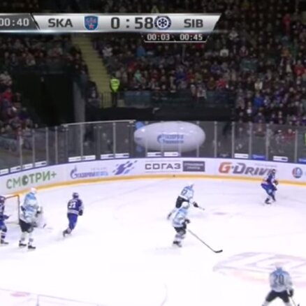 Video: KHL spēles translācijā tablo 'sajūk prātā'