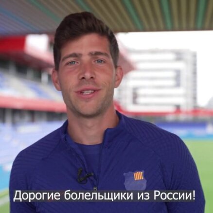 'Iesakām 'Barcelona' piedalīties Krievijas čempionātā'. Ukrainā asi kritizē spāņu futbolistu videouzrunu