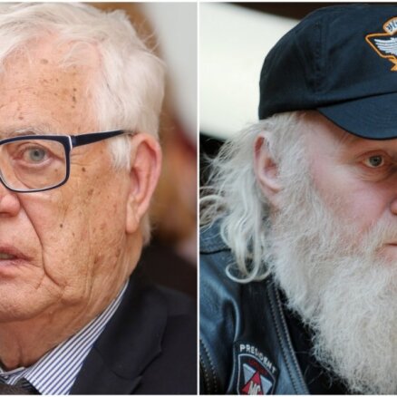 Raimonds Pauls piktojas par skaļajiem baikeriem pašā Rīgas centrā