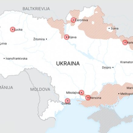 Karte: Kā pret Krieviju aizstāvas Ukraina? (28. februāris)