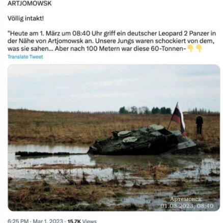 'Šķērsoja Dņepru, sagrāba 'Leopard', noslīcināja purvā' jeb Krievijas tanku stāstu 'semantika'