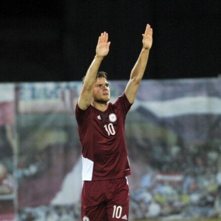 ВИДЕО и ФОТО: Дубль Шабалы помог сборной Латвии обыграть армян