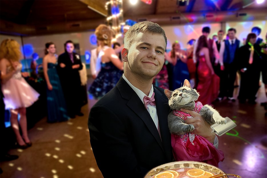 Парень решил пойти на выпускной со своей кошкой — интернет пришел в восторг!