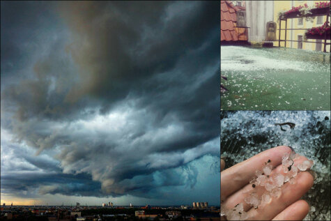 Ригу поглотила тьма: 30 крутых фото и видео пятничной бури, сделанных рижанами