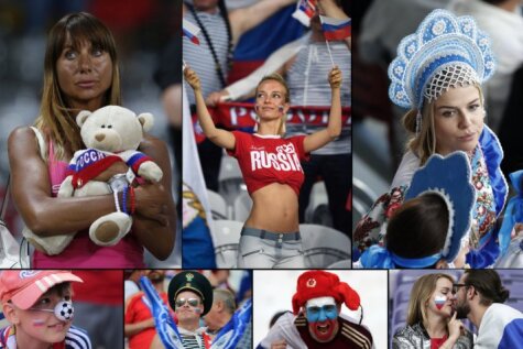 Atraktīvākie un krāšņākie Krievijas futbola izlases fani