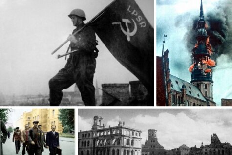 Редкие архивные фото: бои за Ригу и жизнь в столице Латвии с 1941 по 1945 годы