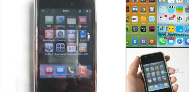 Āboli ar tārpiem: seši piemēri ķīniešu 'iPhone' pakaļdarinājumiem