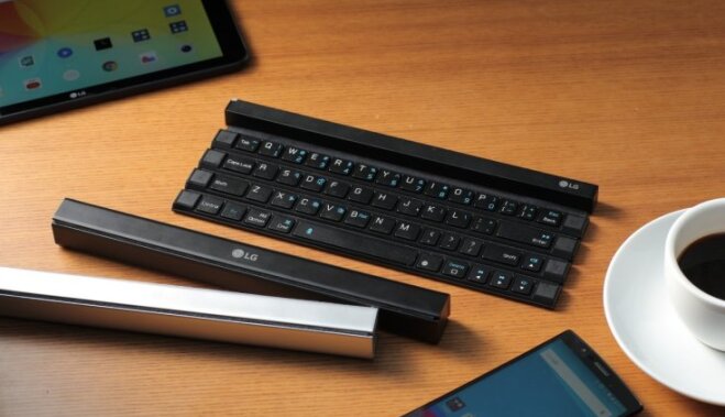 LG izstrādājis sarullējamu pilna formāta kabatas klaviatūru