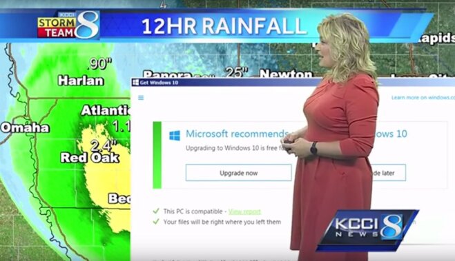 Video: Laika ziņu tiešraidi iztraucē 'Windows 10' paziņojums