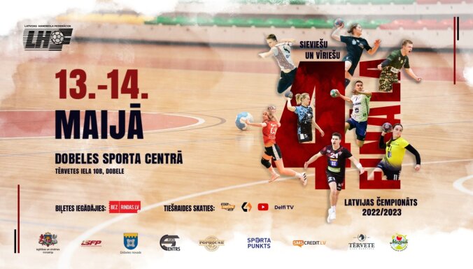 Latvijas handbola čempionus noskaidros 'Final Four' turnīrā