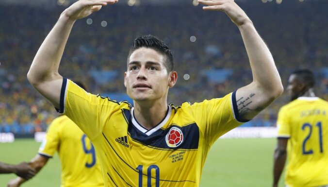 Два красивых гола Родригеса вывели Колумбию в четвертьфинал