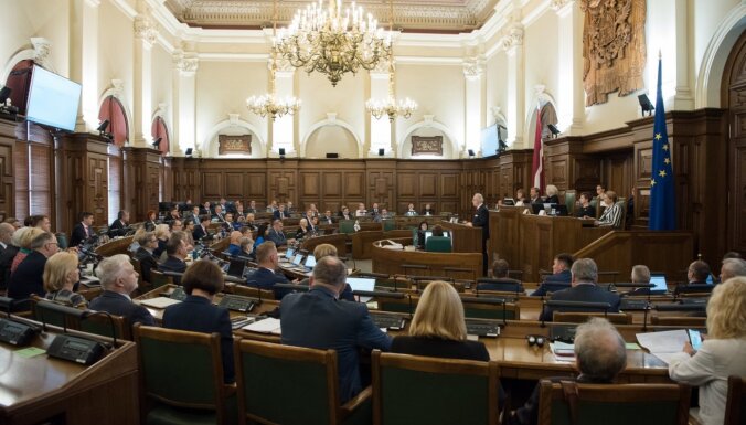 No Saeimas sēdes darba kārtības izslēgts Civilās savienības likumprojekts