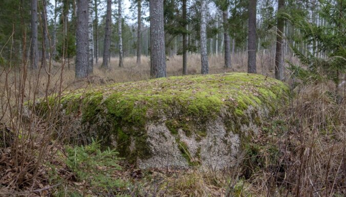 Foto: Slepkavkalva – milzu akmens Talsu novadā, par kuru klīst baisi nostāsti