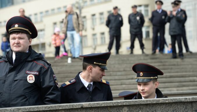 Police officers in Moscow