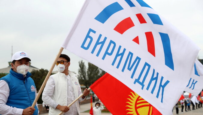 В Бишкеке тысячи людей протестуют против результатов выборов в парламент