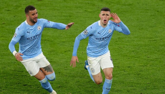 'Manchester City' atspēlējas Dortmundē un iekļūst Čempionu līgas pusfinālā
