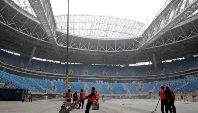 FIFA inspekcija nav apmierināta ar Sanktpēterburgas futbola stadionu