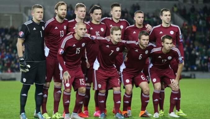Сборная Латвии в рейтинге ФИФА оказалась в одном ряду с Намибией и Бурунди