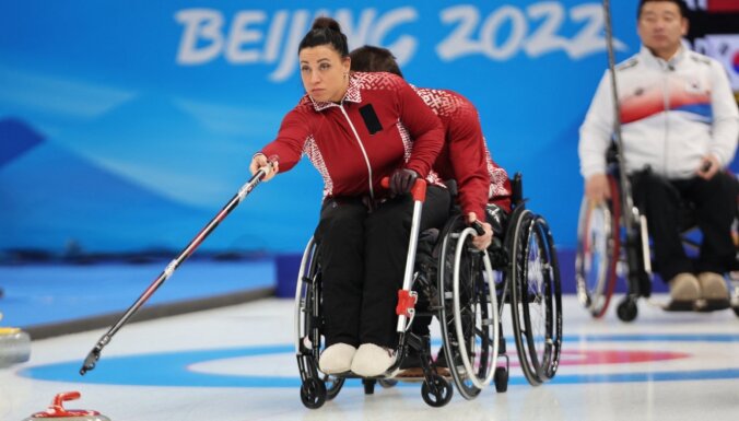 Latvijas ratiņkērlinga izlase Pekinas paralimpiskās spēles uzsāk ar uzvaru pār Dienvidkoreju