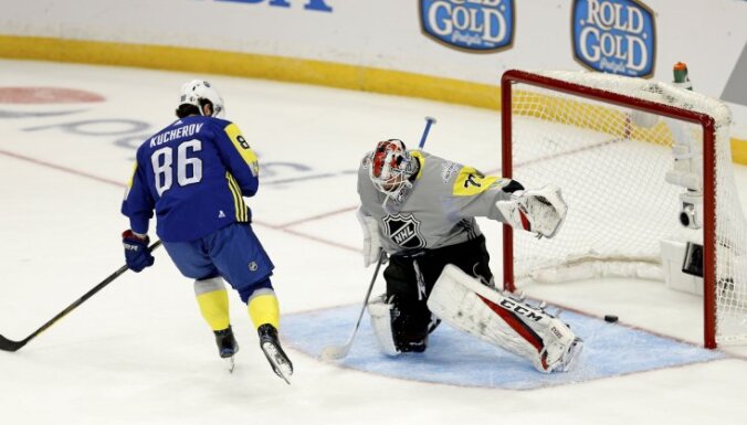 ВИДЕО: Кучеров сделал хет-трик в Матче звезд НХЛ, Овечкин выиграл конкурс на мастер-шоу