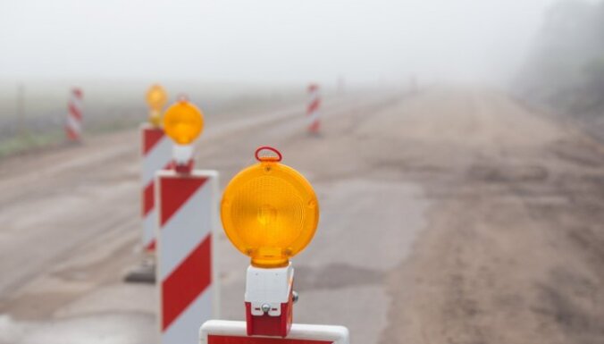 На Видземском шоссе начался ремонт: от Гаркалне до Sēnīte введены ограничения скорости