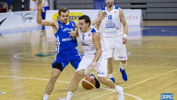 'Ogres' basketbolisti LBL mačā pieveic 'Latvijas Universitāti'