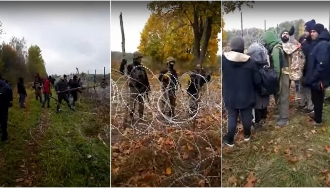 ВИДЕО: Мигранты штурмуют заграждения на белорусско-польской границе