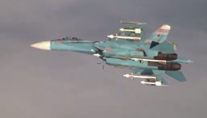 Video: Krievijas Su-27 virs Baltijas jūras seko NATO novērošanas lidmašīnai