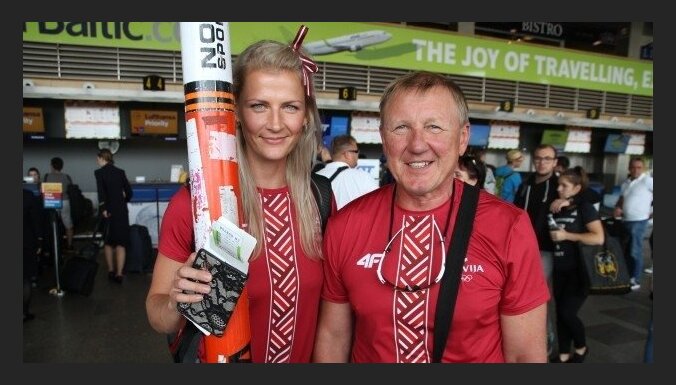 Foto: Latvijas olimpiskās cerības Palameika un Plēsnieks dodas uz Rio