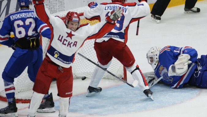 KHL Atklāšanas kausā spraigā cīņā uzvaru izcīna CSKA hokejisti