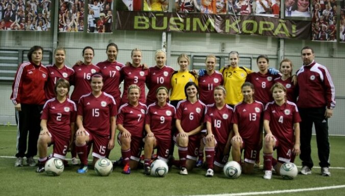 Latvijas sieviešu futbola izlase spēlē neizšķirti ar Lietuvu